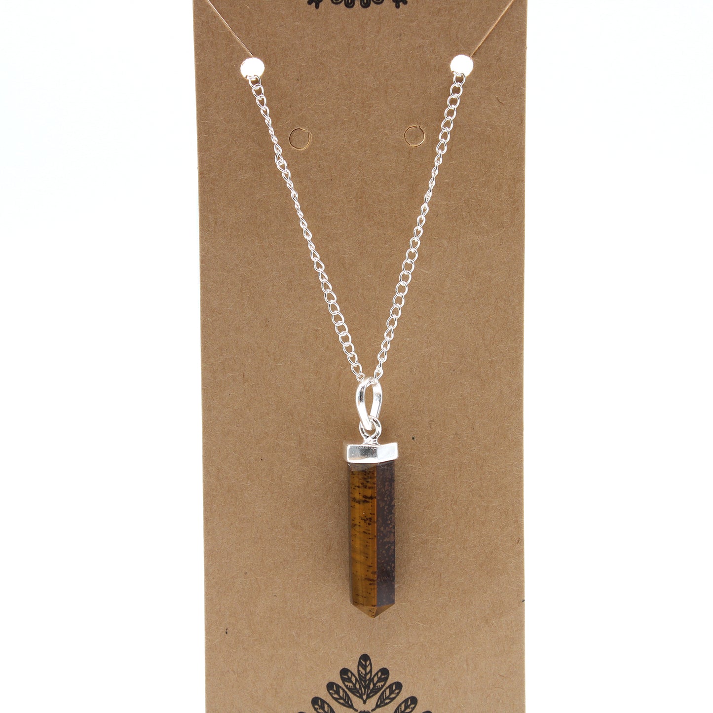 Crystal Classic Point Pendant - Tiger Eye
