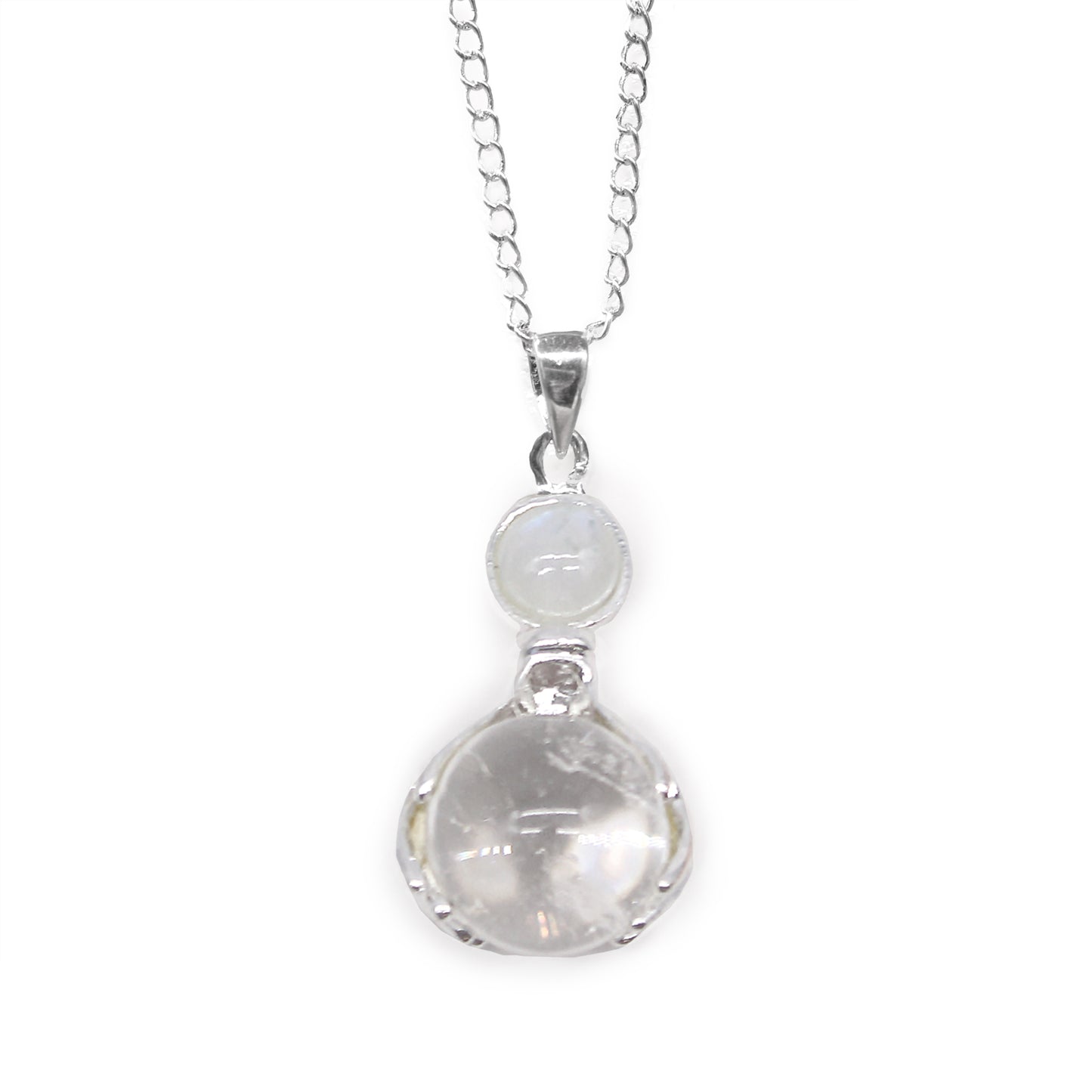 Crystal Healing Hands Pendant - Rock Quartz