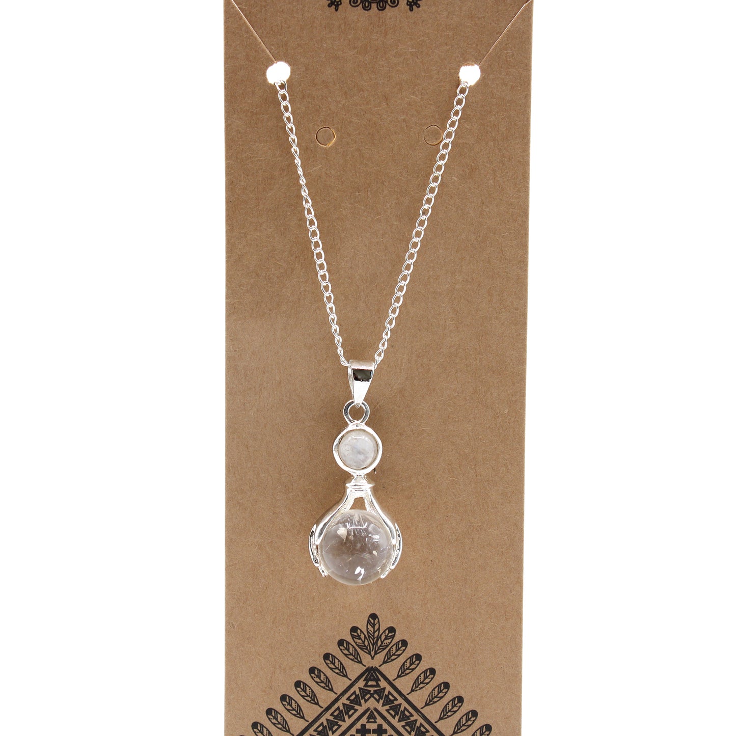 Crystal Healing Hands Pendant - Rock Quartz