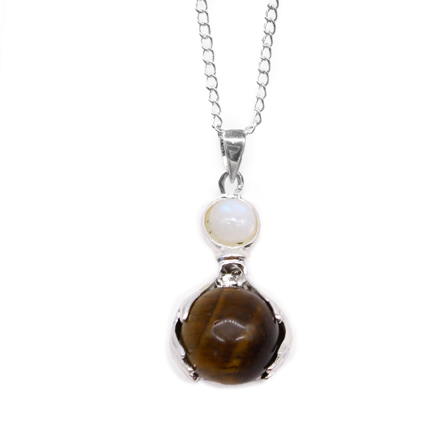 Crystal Healing Hands Pendant - Tiger Eye