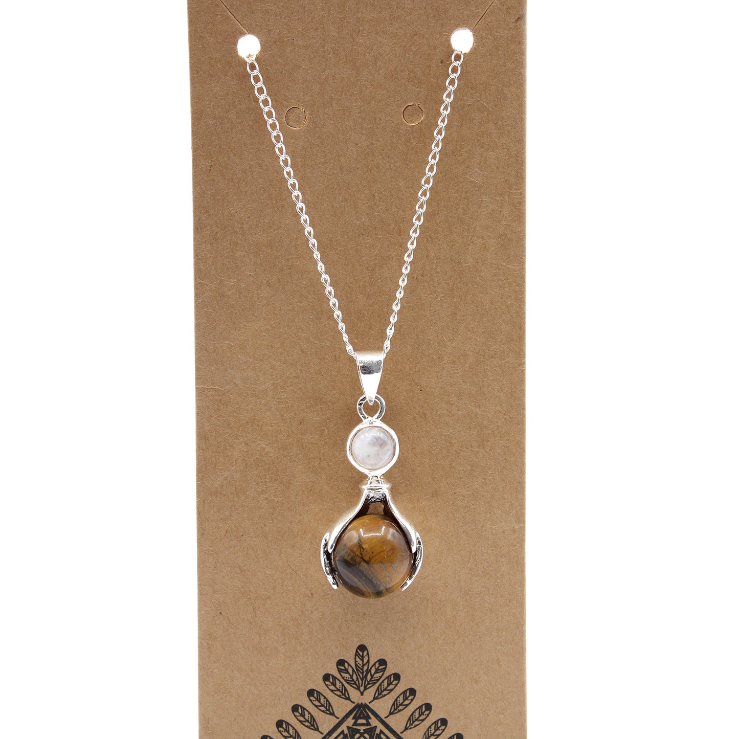 Crystal Healing Hands Pendant - Tiger Eye