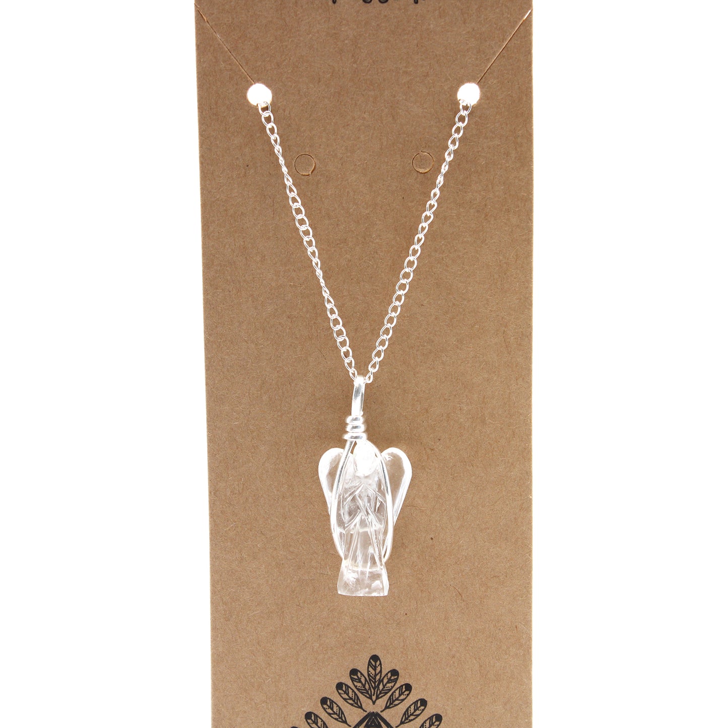 Crystal Guardian Angel Pendant - Rock Quartz