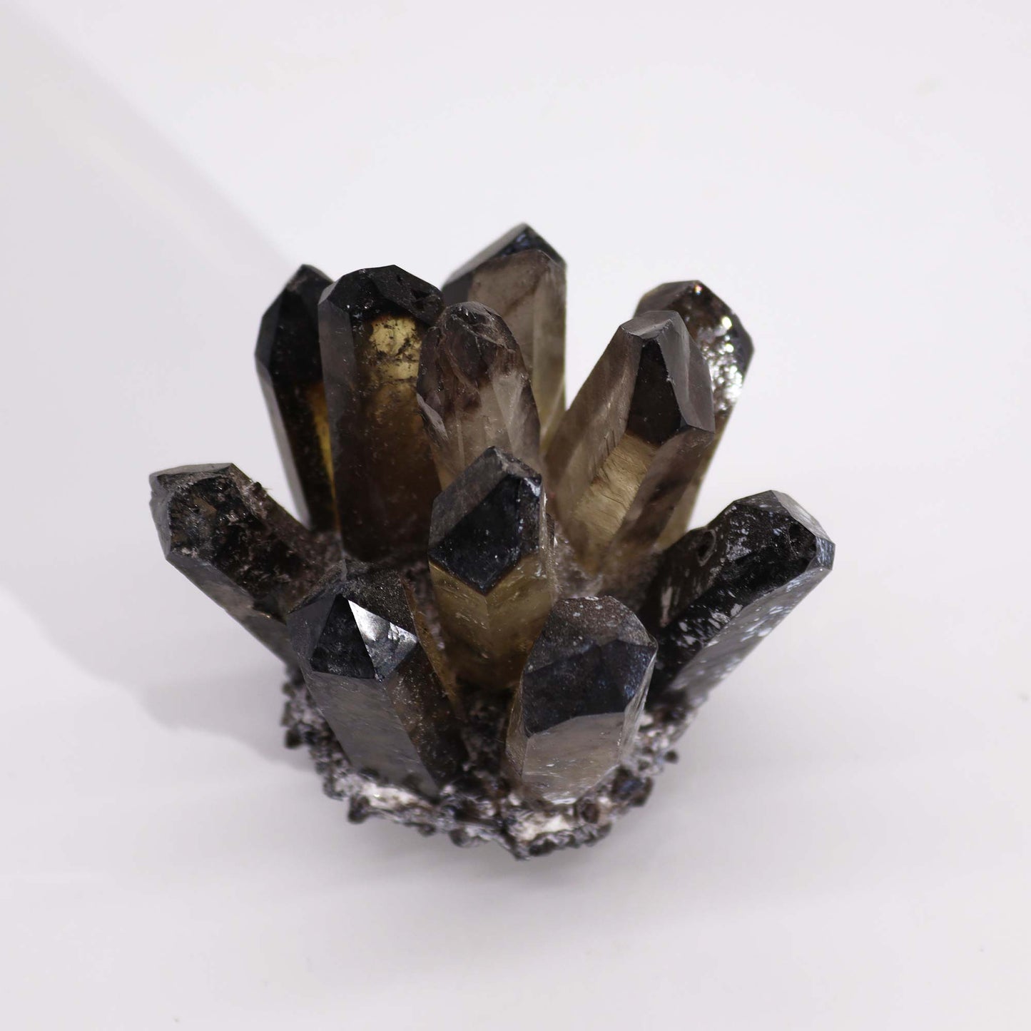 Crafted Quartz Cluster - Smoky Ghost Quartz