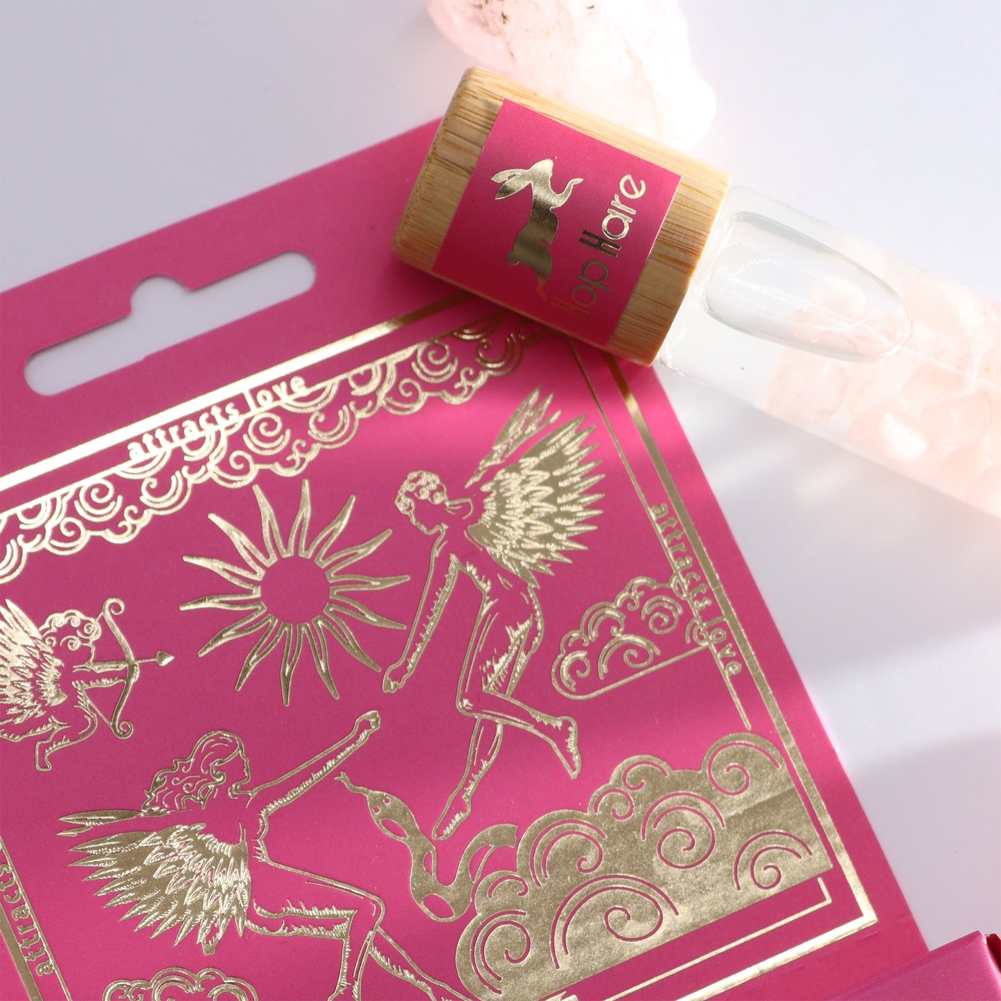 Tarot Roll On - The Lovers: Ignite Passion with Rose Quartz & Enchanting Fragrances