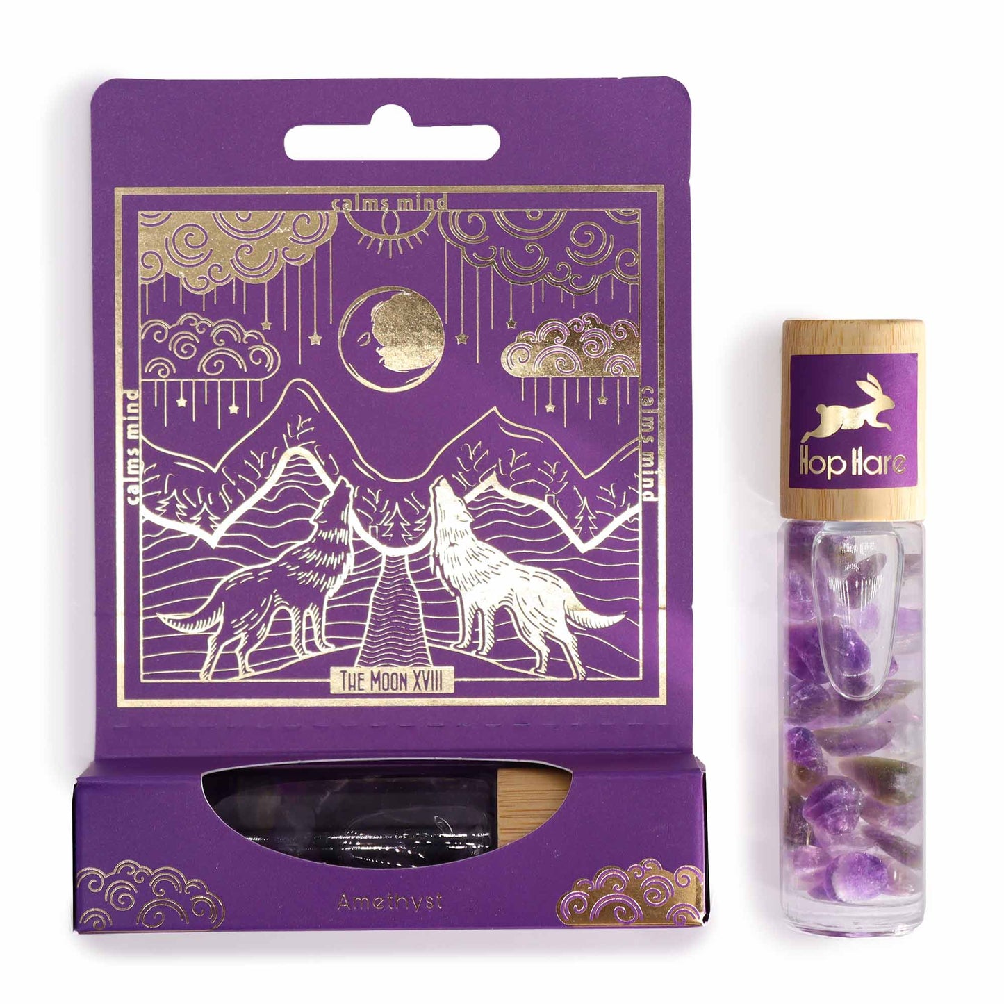 Experience Tranquility: The Moon Tarot Roll-On with Amethyst and Essential Oils