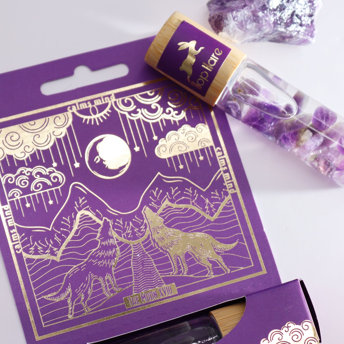 Experience Tranquility: The Moon Tarot Roll-On with Amethyst and Essential Oils