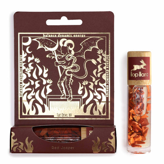 Tarot Roll-On: The Devil - Ground Yourself with Red Jasper Gemstone Infusion