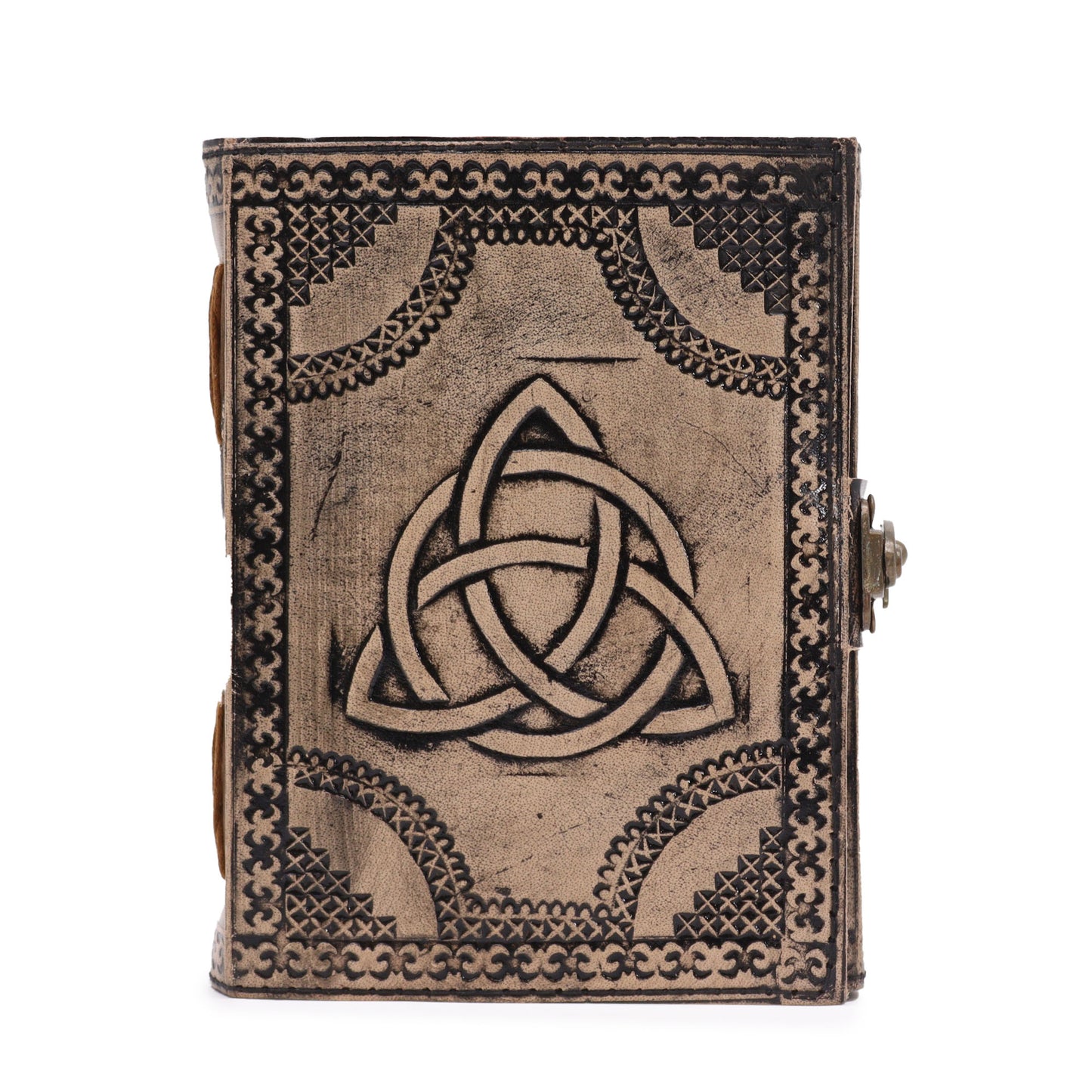 Circle Triquetra - Esoteric Notebook - Antique Grey - 200 pages Stich Edge